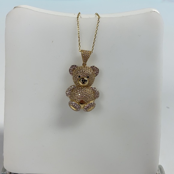 14k Gold Teddy Bear Pendant - Picture 2 of 4